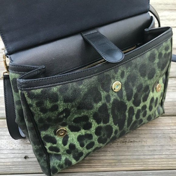 Dolce & Gabbana Women Handbag Green Animal Print M - Picture 13 of 14
